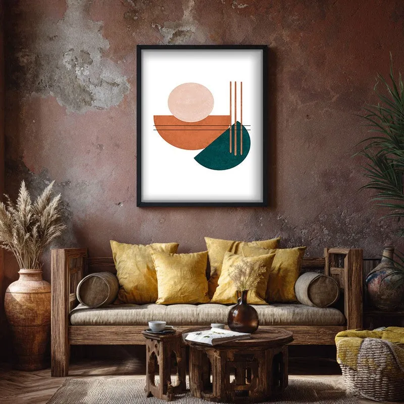 Linear Pulse Canvas Wall Painting With Black Frame media 7
