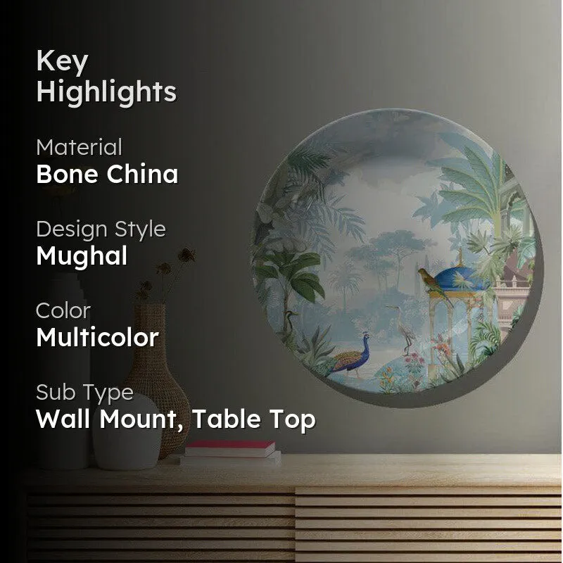 Traditional Mughal Forest Wall Plate media 2