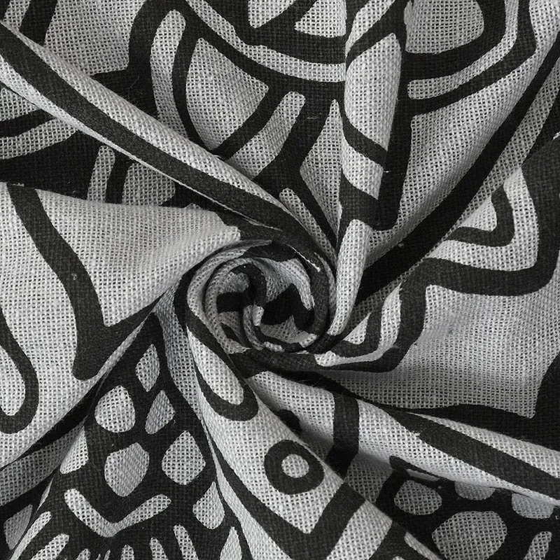 Aaranya Botanical Cotton Bedsheet (Grey) - 200 TC media 5