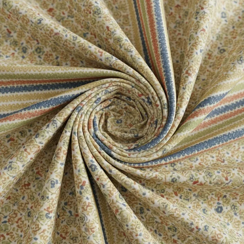 Vance Abstract Cotton Bedsheet (Blue,Pink) - 180 TC media 5