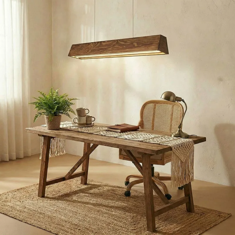 PureLine Wooden Ceiling Lamp - Brown media 3