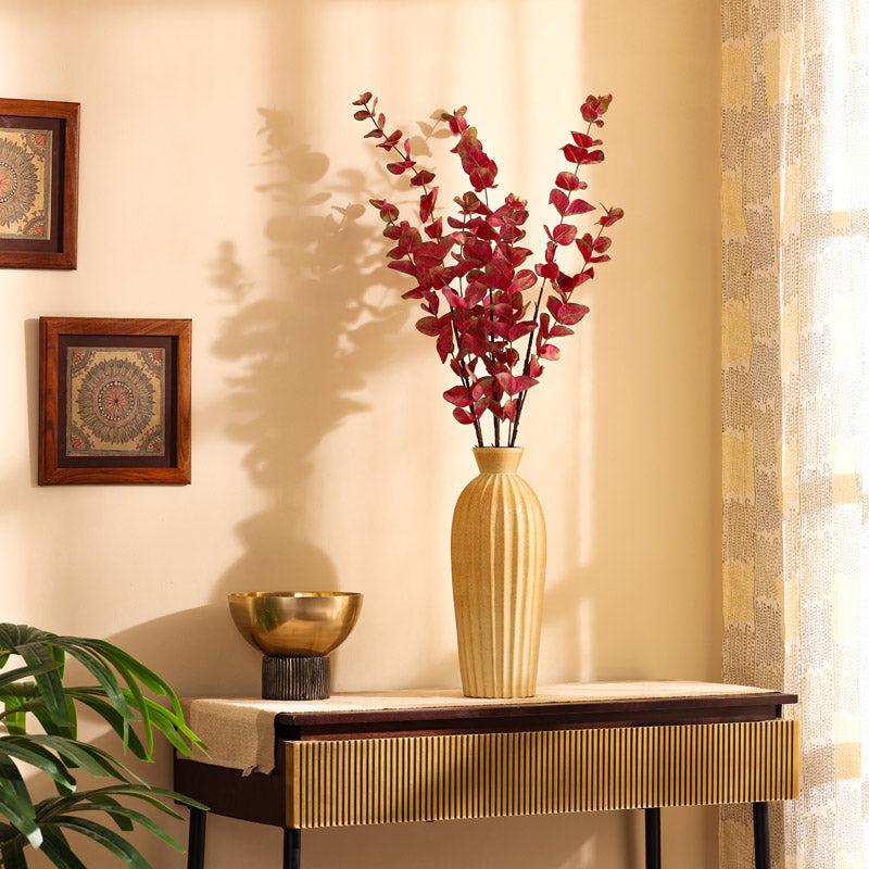 Artificial Realistic Eucalyptus Stick (Red) - Set Of Three media 3