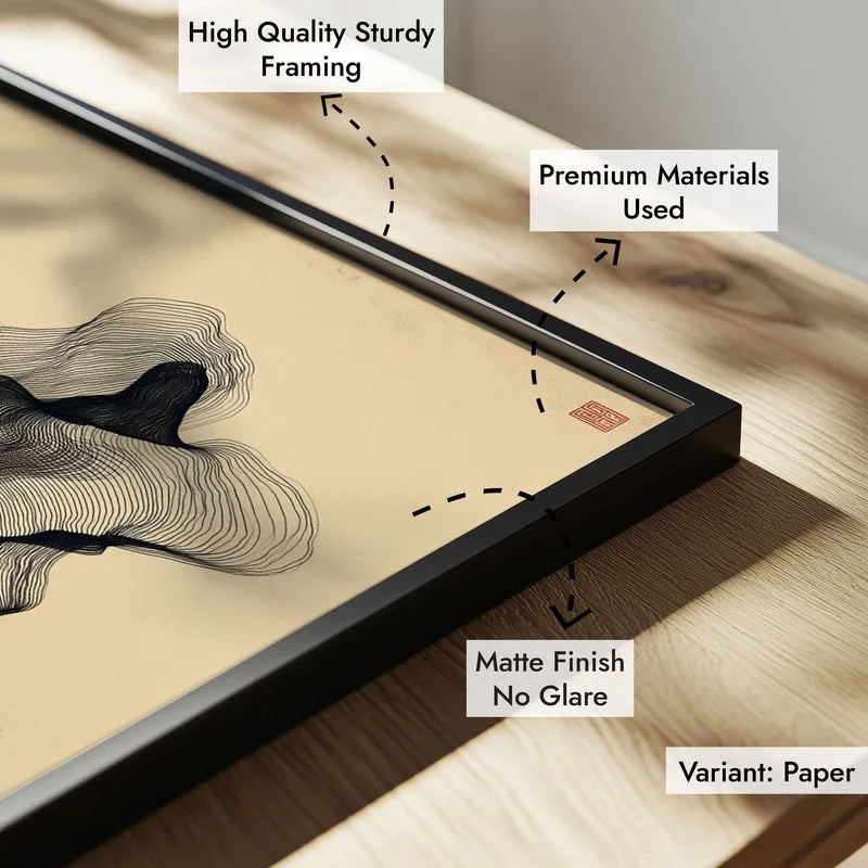 Soft Ascension Archival Paper Wall Painting With Black Frame media 8