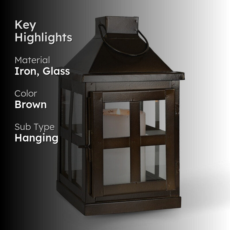 Dukio Lantern Tealight Candle Holder - Brown media 2