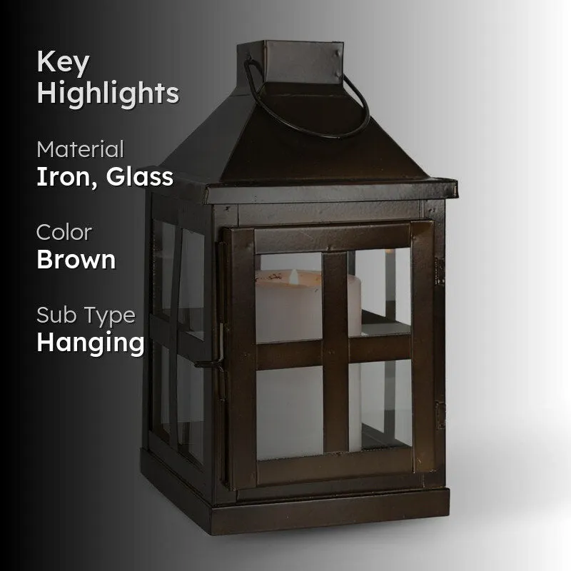 Dukio Lantern Tealight Candle Holder - Brown media 2