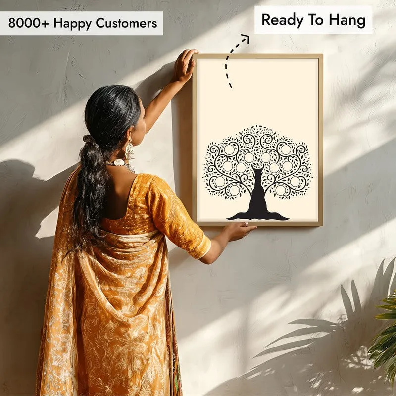 Shilpa Tharu Archival Paper Wall Art - Natural Brown Frame media 7