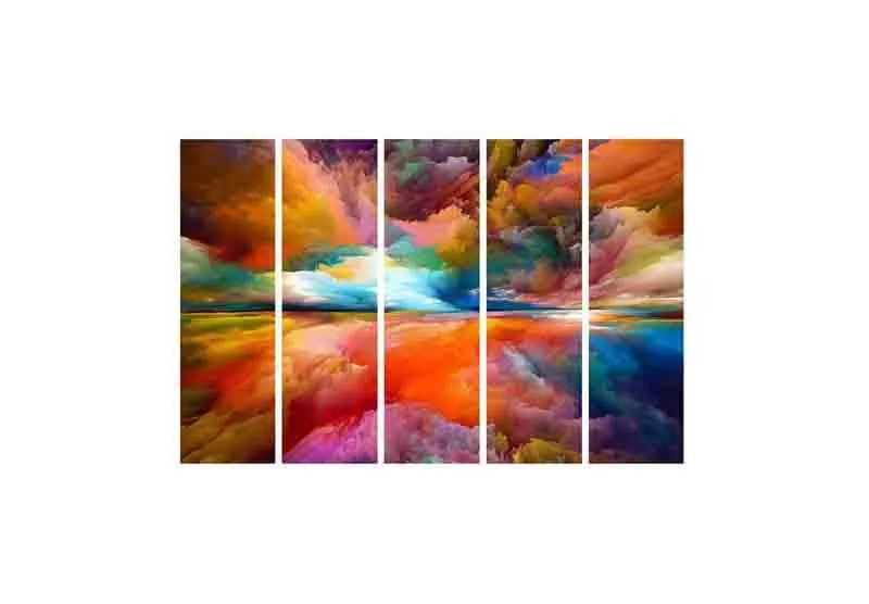 Color Blast Canvas Wall Art - Five Piece Set media 4