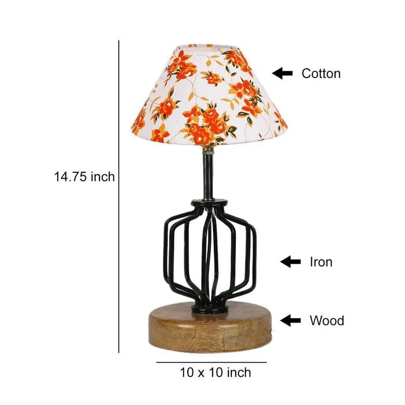 Floral Cosmo Fabric Table Lamp - Multicolor media 7