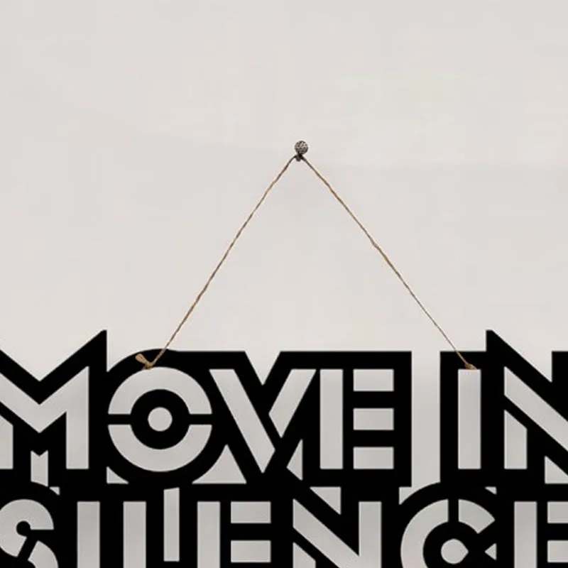 Move In Silence Mild Steel Wall Accent media 4