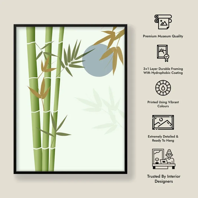 Ethereal Bamboo Botanical Archival Paper Wall Art With Frame media 8