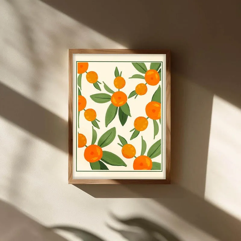 Citrus Aura Archival Canvas Wall Art - Brown media 3