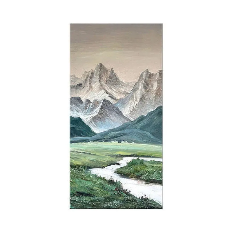 Hillside Stream Poly Canvas Wall Painting media 4