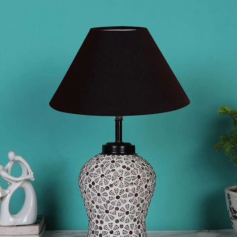Fusion Fabric Table Lamp - Black,White media 3
