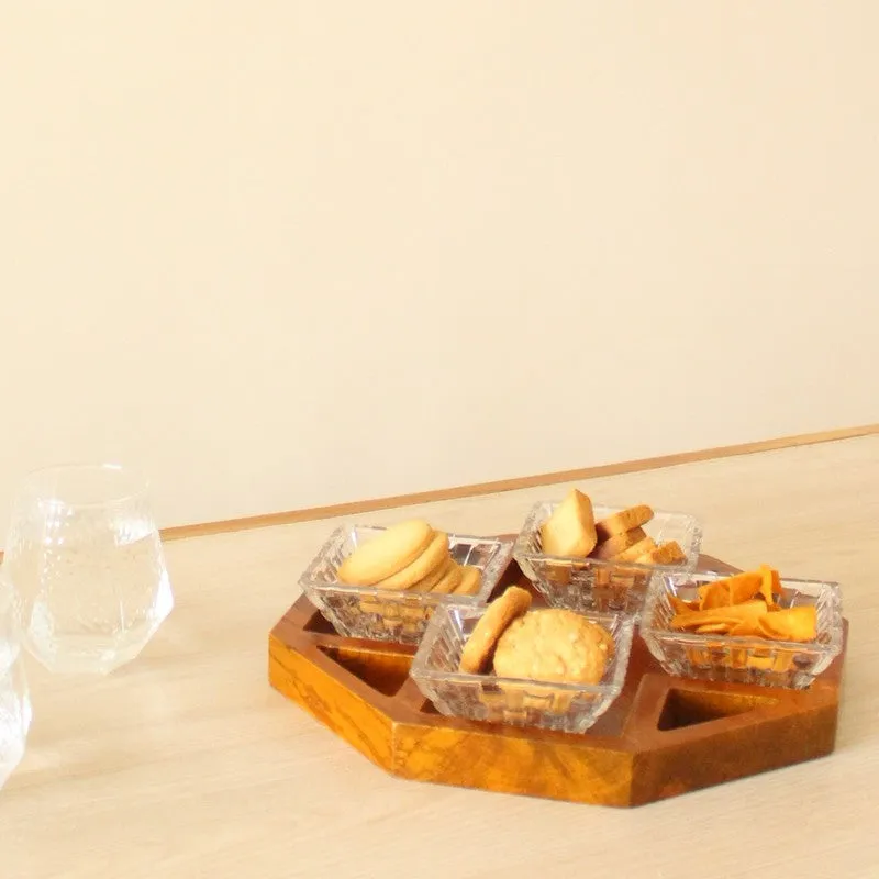 AuroraBloom Wood Platter media 4