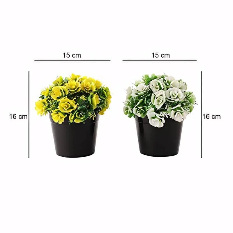 Roseo Faux Plant In Sadro Pot - Set Of Two media 5