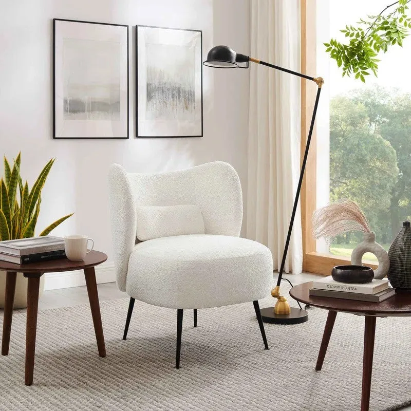 Modvyn Neem Wood Accent Chair - White media 4
