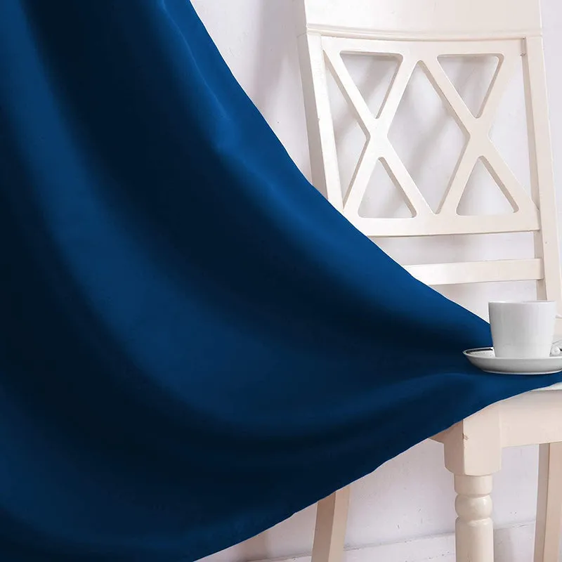 Noir Double Pinch Pleat Blackout Curtain - Royal Blue media 4