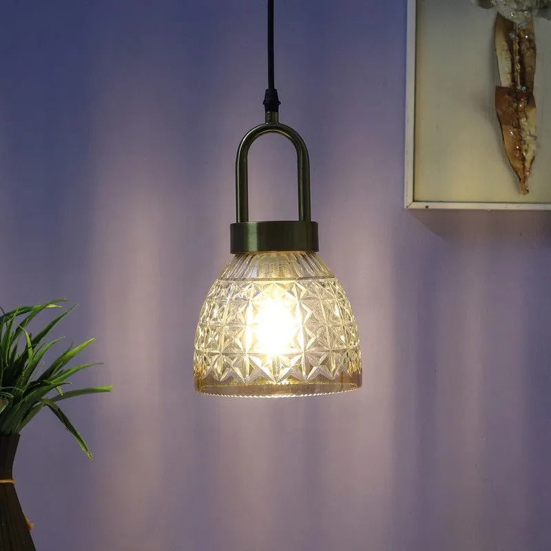 Auralux Textured Pendant Glass Ceiling Lamp media 4
