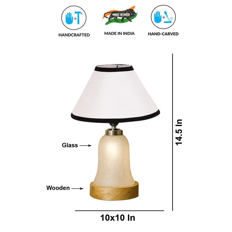 Zoravelle Wooden Table Lamp - White & Black media 9