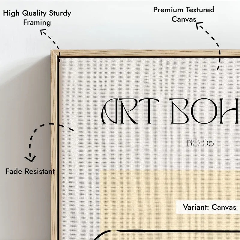 Modern Relic Canvas Wall Painting With Brown Frame media 7