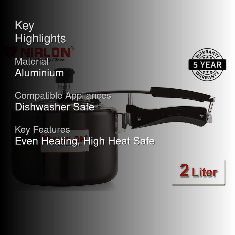 Nirlon Hard Anodized Pressure Cooker Inner Lid - 2000 ML/ 7 Inches media 2