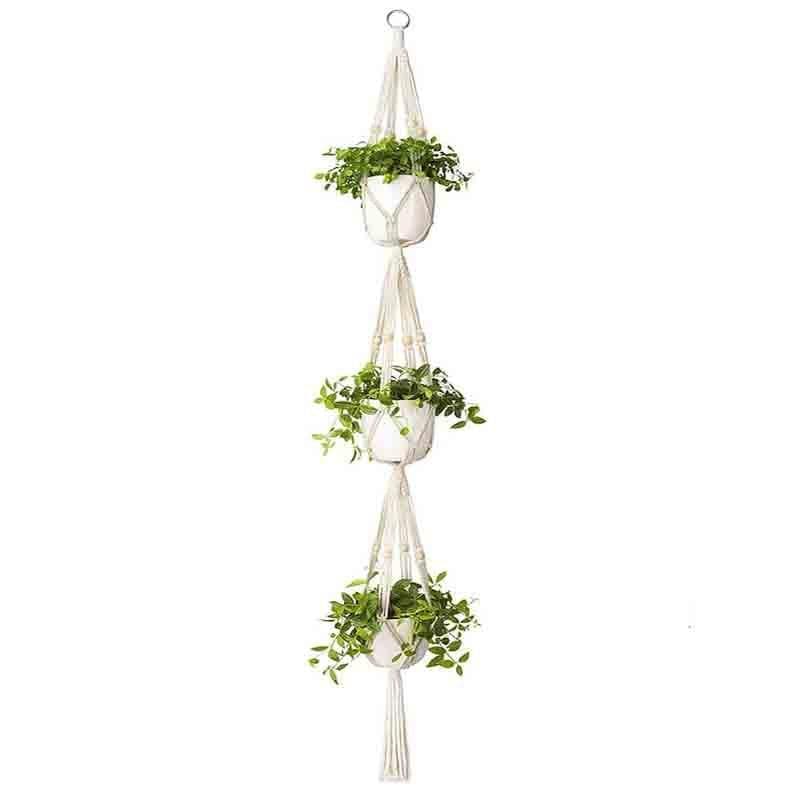 Sofia Macrame Plant Hanger - Set Of Two media 4