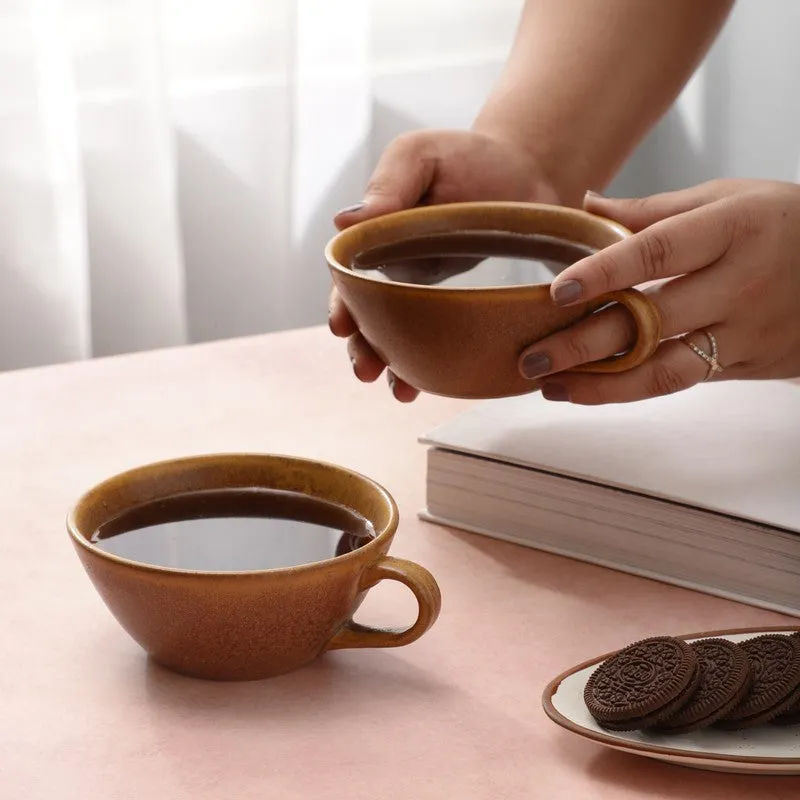 Brewtone Stoneware Tea Cup (300 mL Each) - Set Of Two media 3