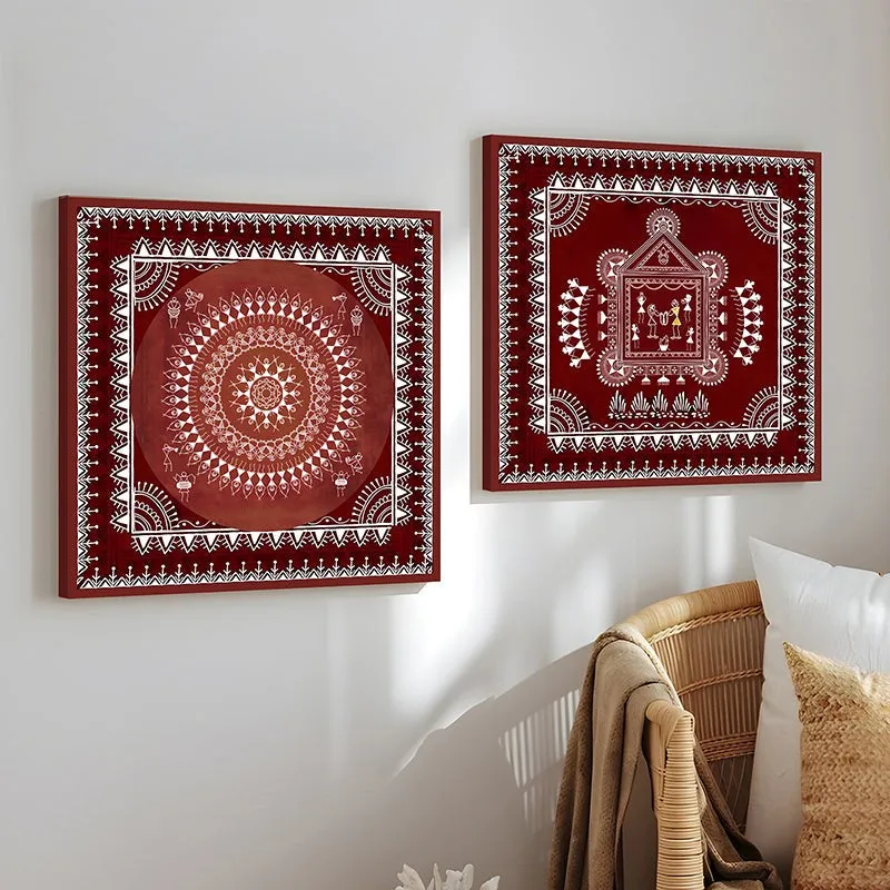 Tribal Motif Wall Art - Set Of Two media 3