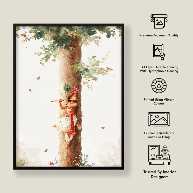 Baal Gopal Lord Krishna Blissful Archival Paper Wall Art media 8