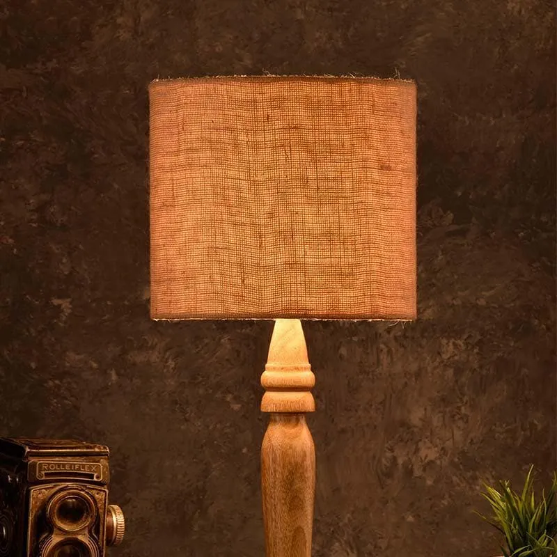 Vintage Dream Fabric Table Lamp - Brown media 1