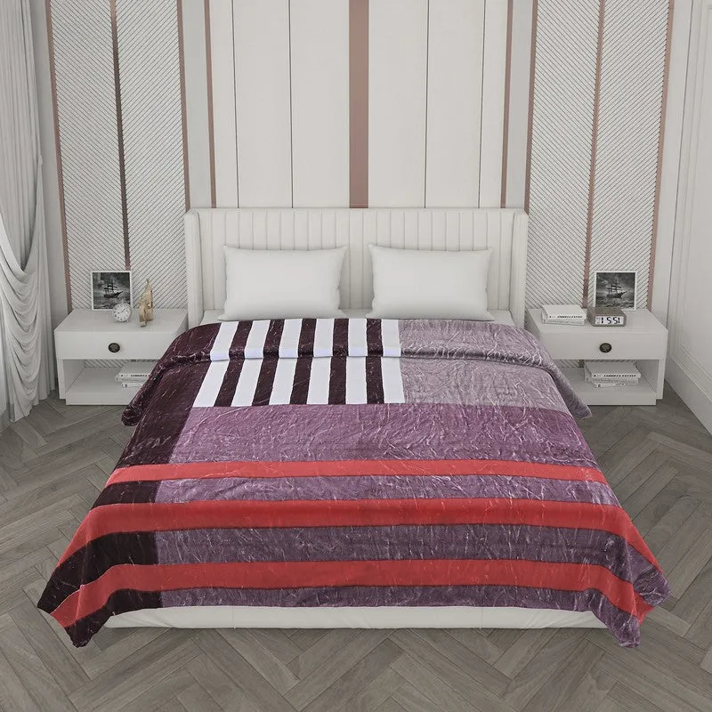 Monte Carlo Midnight Stripes Throw Blanket - 600 GSM media 4