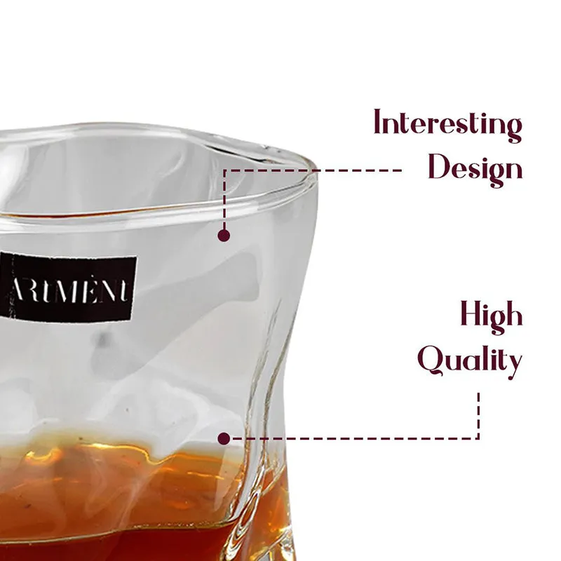 TidalFlow Double-Bottomed Whiskey Glasses (250 ML) - Set Of Four media 6
