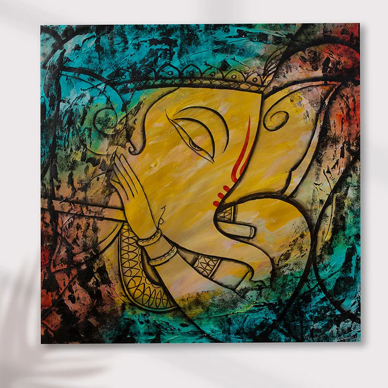 Ganesha Venu Canvas Wall Art media 3