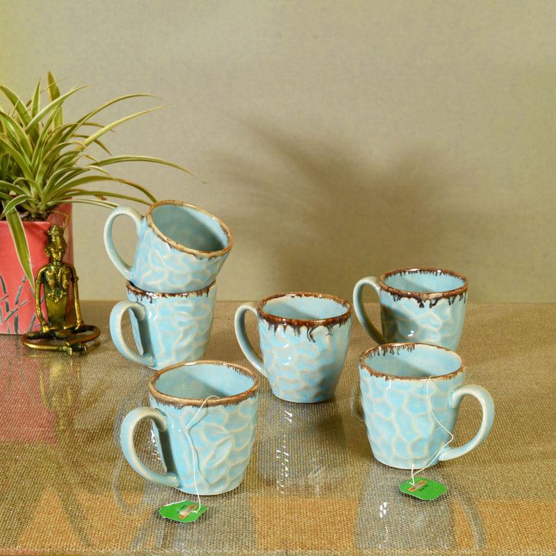 Indrashis Ceramic Tea Cup (150 mL Each) - Set of Six