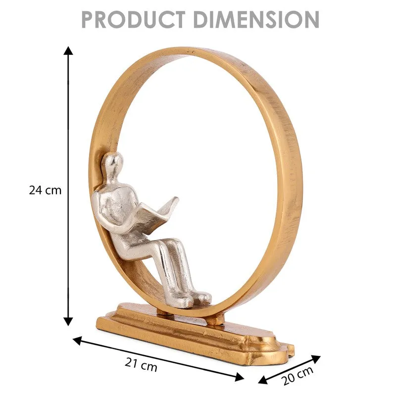 Endless Reader Aluminium Showpiece - Gold & Silver media 7