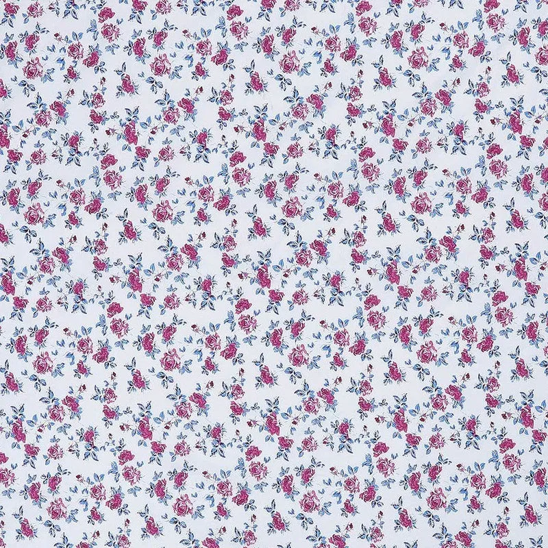 Monte Carlo Fleurish Cotton Bedsheet (White,Pink) - 104 TC media 7