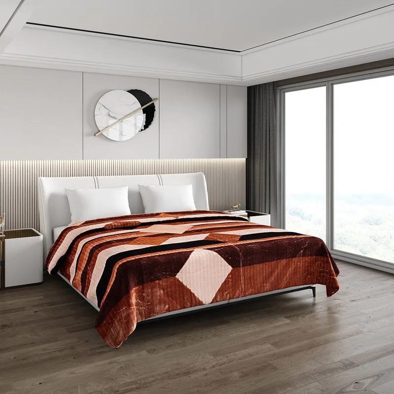 Monte Carlo Autumn Embrace Blanket (Brown) - 900 GSM media 1