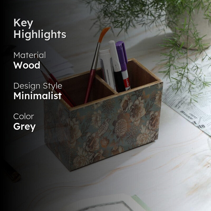 Grey Gold Garden Cutlery Holder media 2