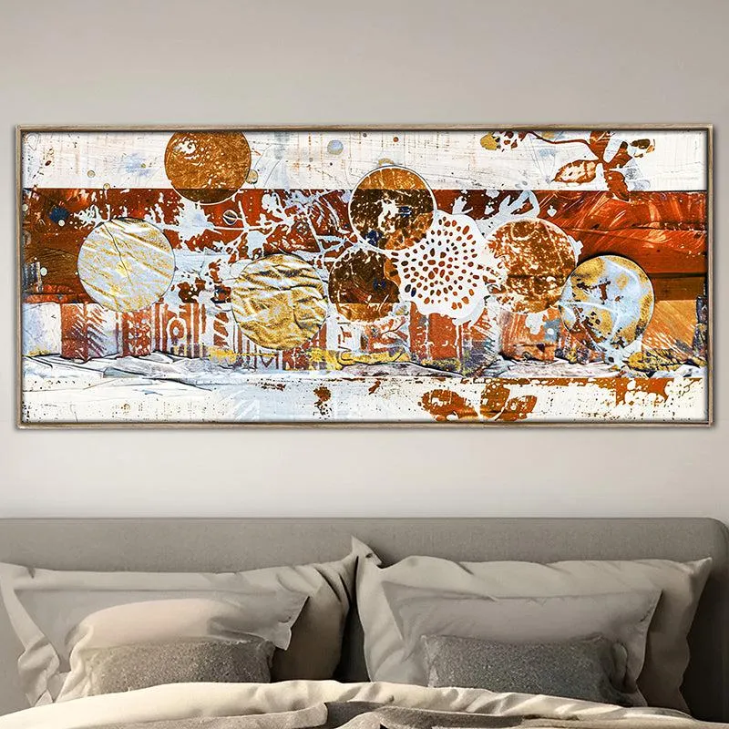 Sands of Serenity Abstract Canvas Wall Art With Frame - Brown media 2