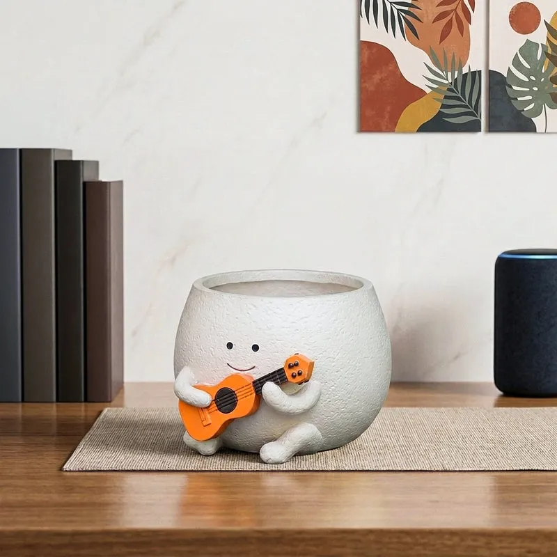 Guitarist Resin Planter media 1