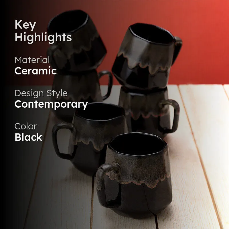 Sorena Ceramic Coffee Mug (220 mL Each) - Set of Six media 2