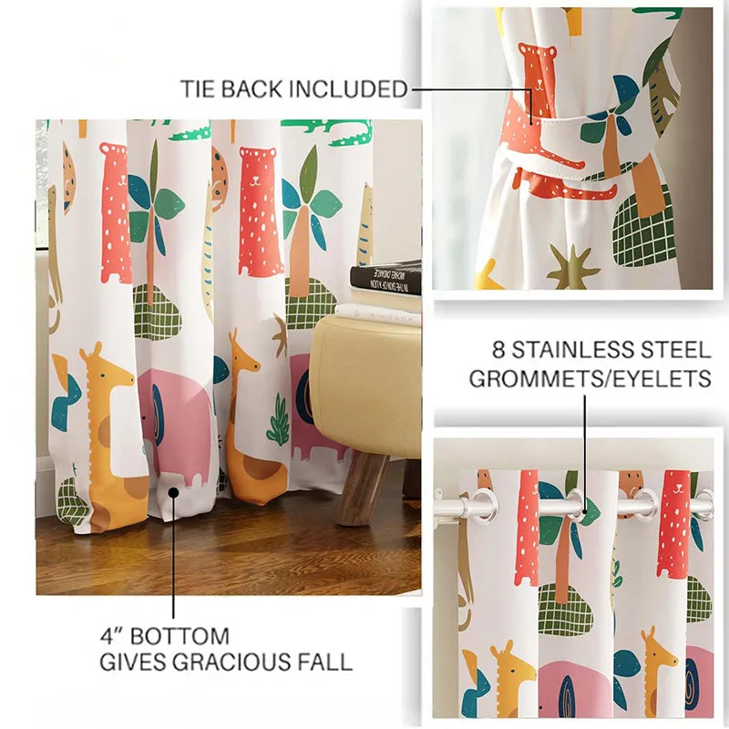Urban Space Giraffe Charm Blackout Curtain media 6