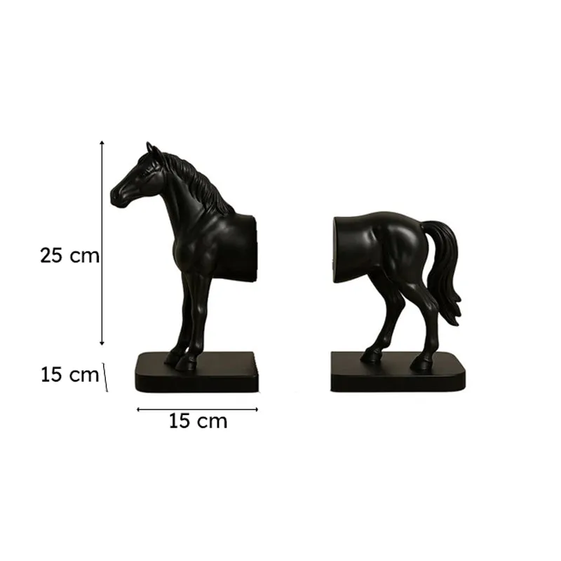 Classic Horse Design Book End - Black media 7