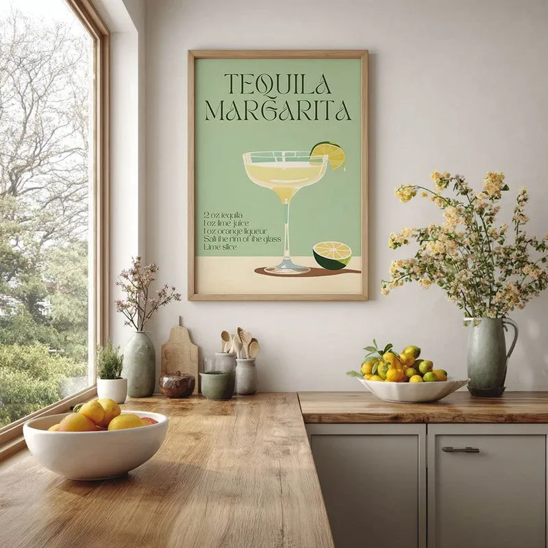 Tequila Margarita Archival Canvas Wall Art - Brown media 5