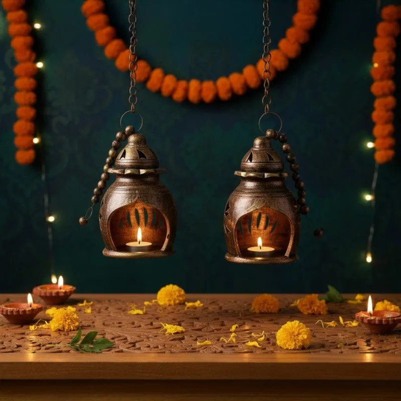Hanging Nest Tea Light Holder - Set Of Two media 6