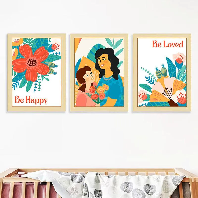 Happy & Loved Wall Art - Set Of Three media 1