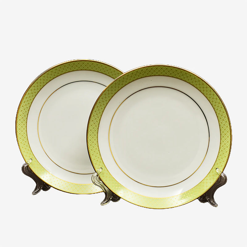 Princely 24k Gold Brushed Porcelain Dinner Set - 21 Piece Set media 6