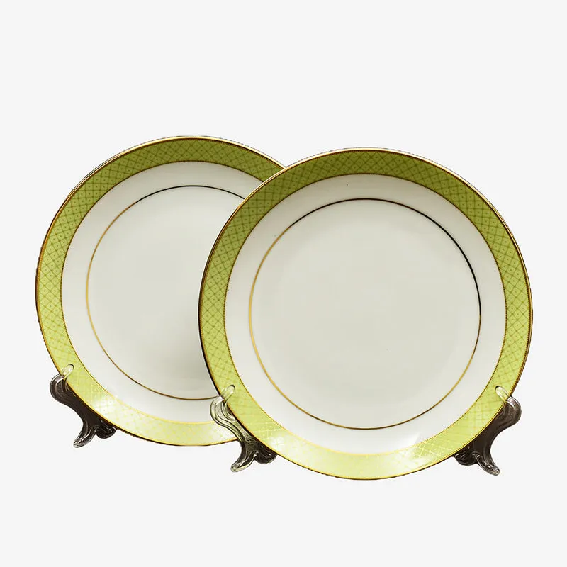 Princely 24k Gold Brushed Porcelain Dinner Set - 21 Piece Set media 6