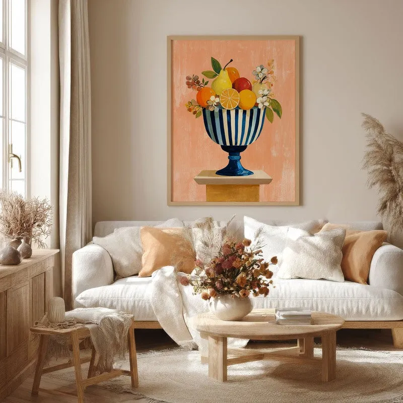 Mediterranean Canvas Wall Painting - Brown Frame media 4
