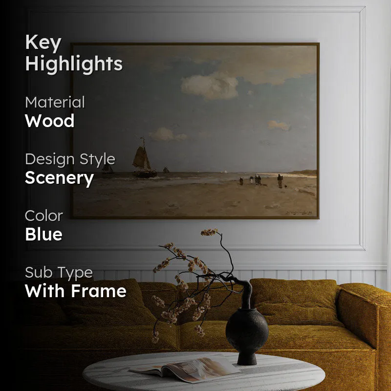 Sails & Skies Wood Wall Art With Frame - Black media 2